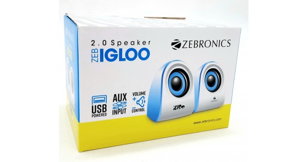 Zebronics 2.0 hot sale multimedia speakers igloo